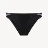 Briefs In Onyx With Embroidered Tulle