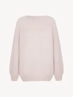 Alpaca Blend Sweater In Powder Pink