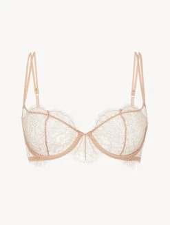Balconette Bra With Lace In Oak Blush