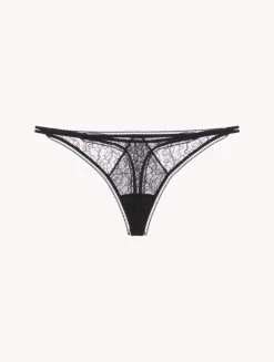 Lace Thong In Onyx