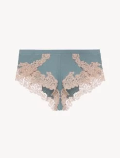 Cashmere Blend Ribbed Sleep Shorts In Sleepy Dream With Frastaglio