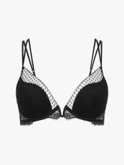Underwired Push-Up Bra With Leavers Lace