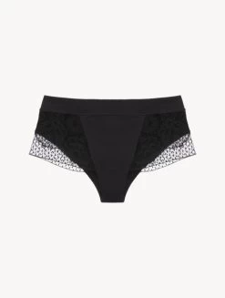 High-Waisted Brief With Leavers Lace