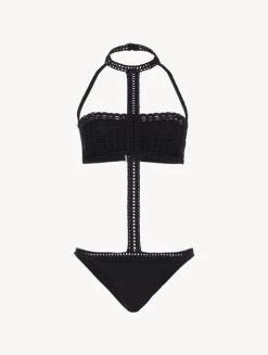 Trikini In Black With Soutache