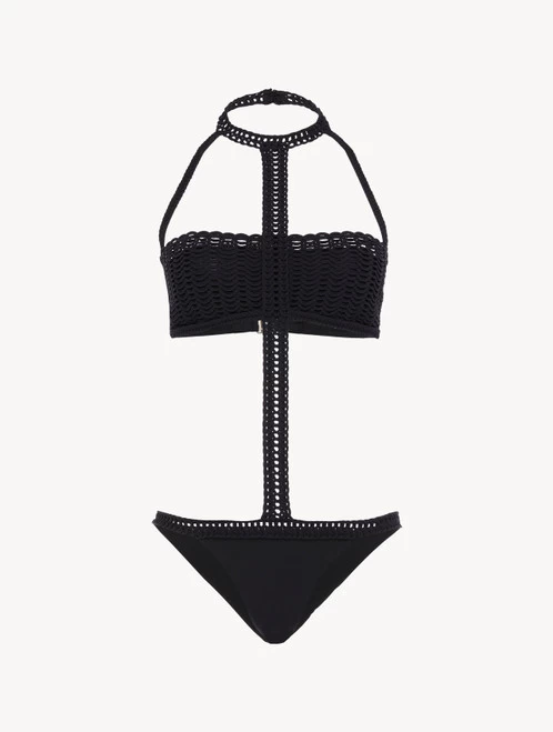 Trikini In Black With Soutache