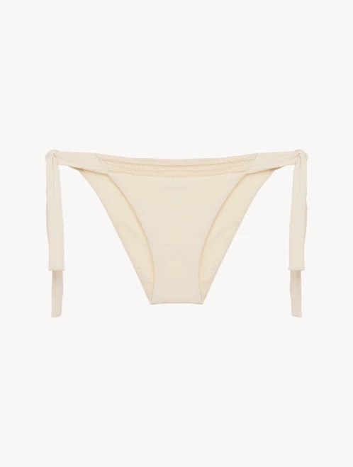 Bikini Brief In Champagne With Beading