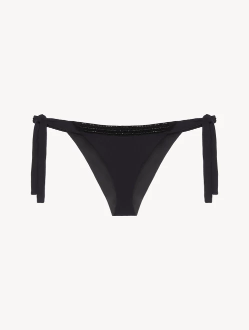 Bikini Brief In Black With Beading