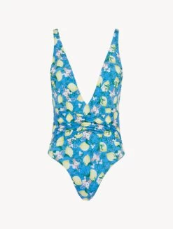 Blue Printed Swimsuit