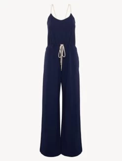 Signature Monogram Jumpsuit In Navy