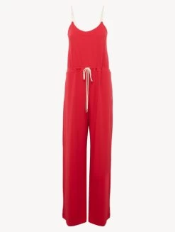 Signature Monogram Jumpsuit In Red