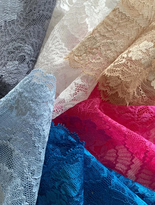 Leavers Lace Soft Bralette In Silver - Image 3